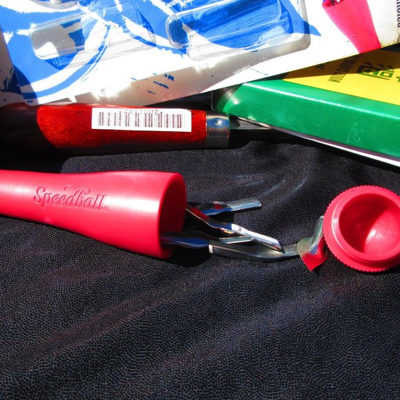 Wood Carving Knvies &  Lino Cutter Assortment Tools Lot - Picture 8 of 8